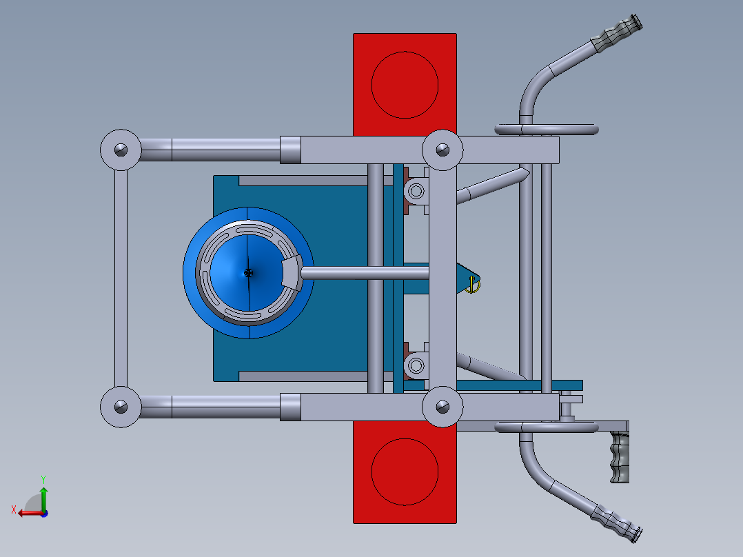 手推地钻后视图