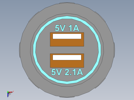 Usb车载充电器直流转换器俯视缩略图