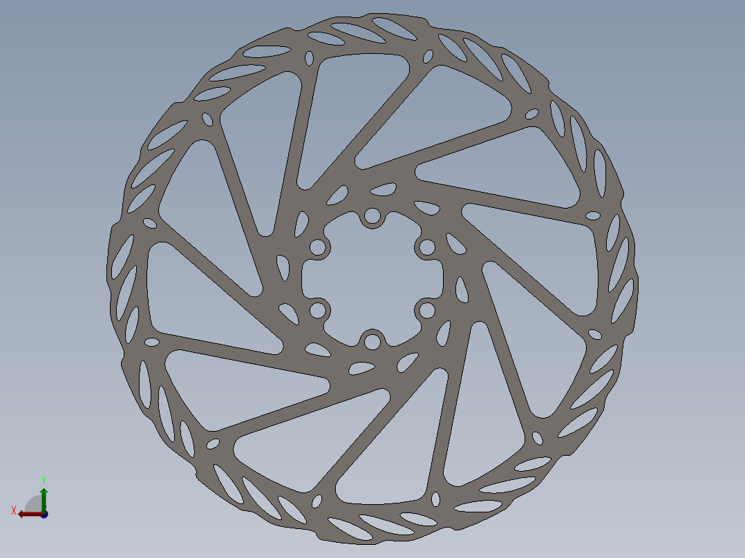 山地车制动盘（转子）185毫米AVID G3后视图