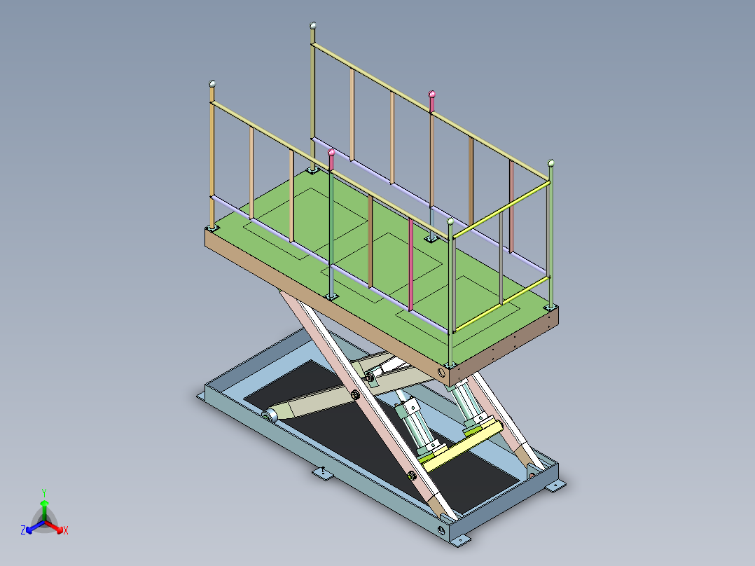 液压升降机1278419正等轴测图