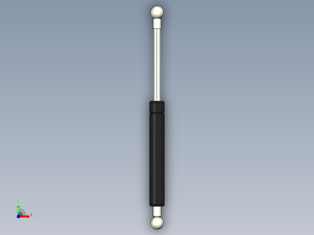 Q气压弹簧B310000004(15KG L260 和尚頭)前视图