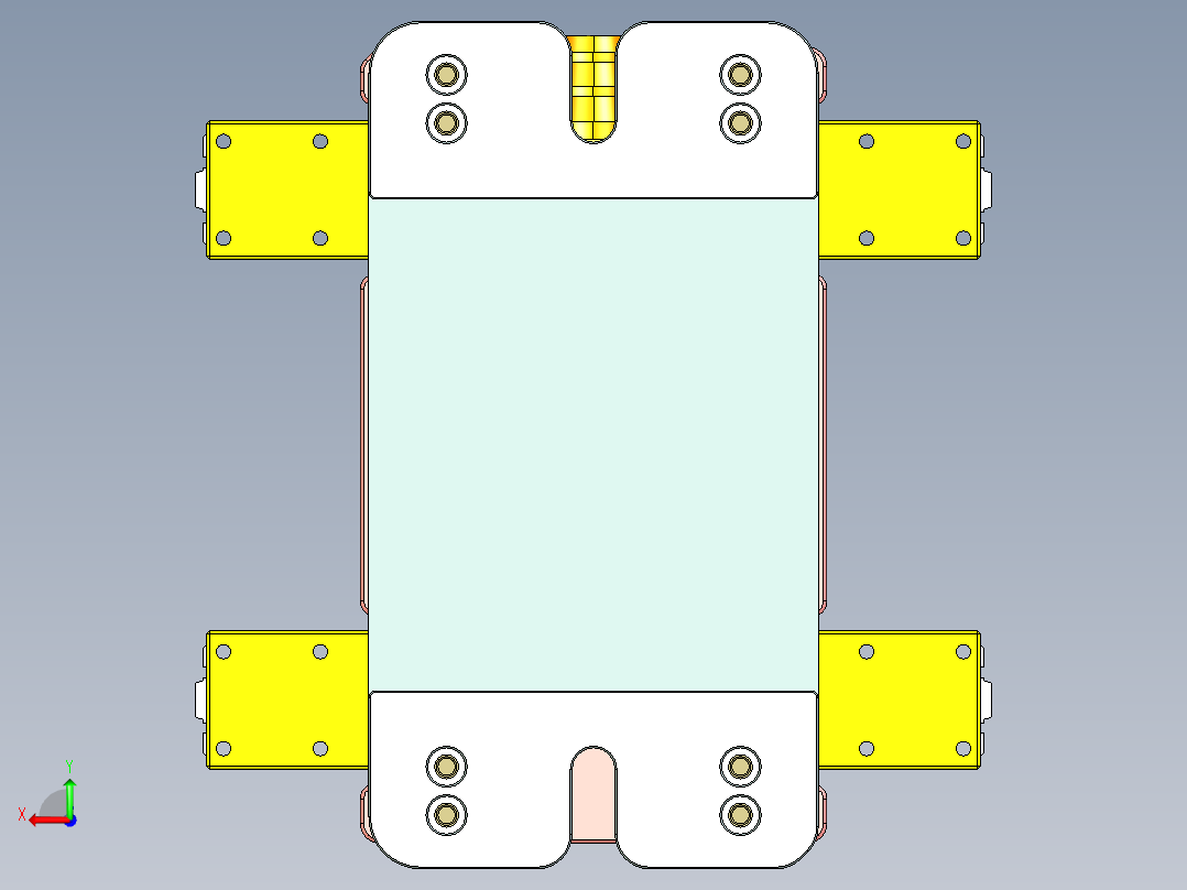 X8-笔记本CNC工装夹具三维模型CNC2后视图