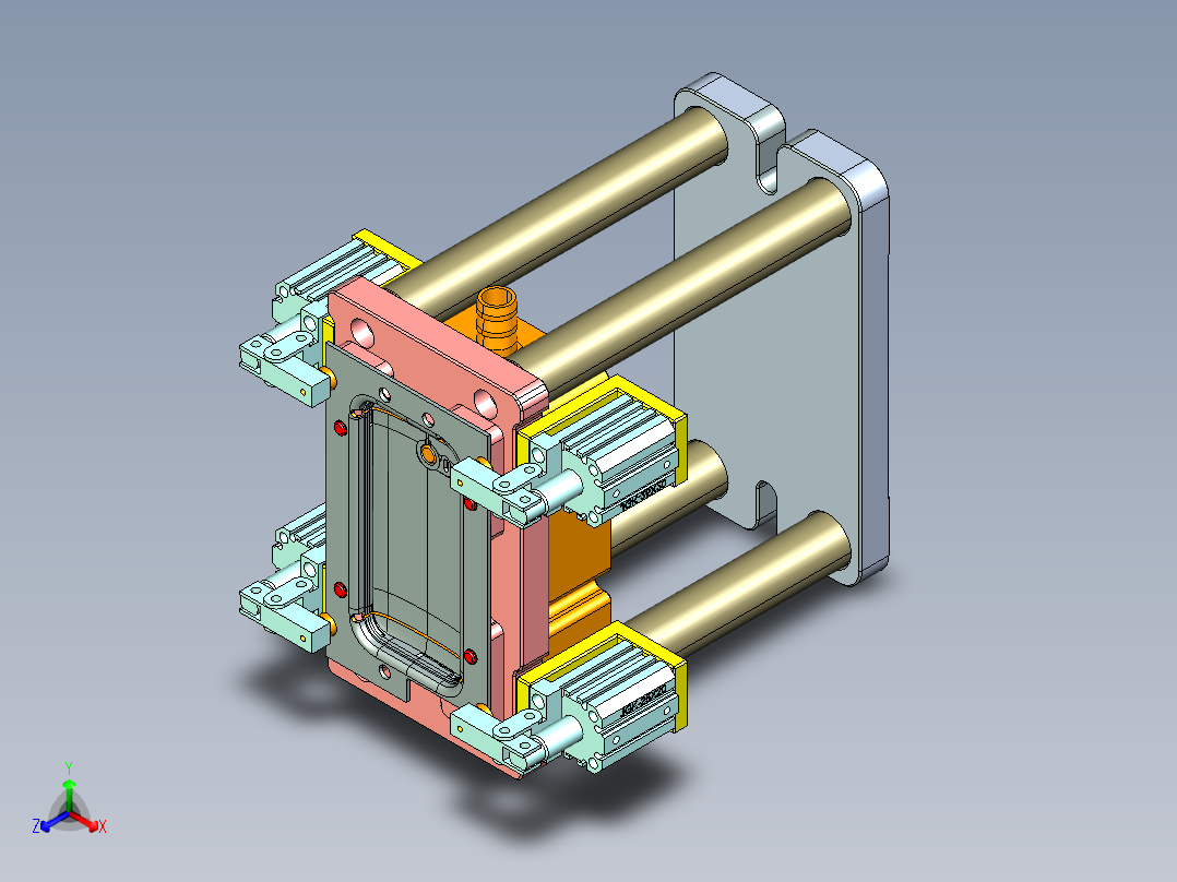 X8-笔记本CNC工装夹具三维模型CNC2正等轴测图