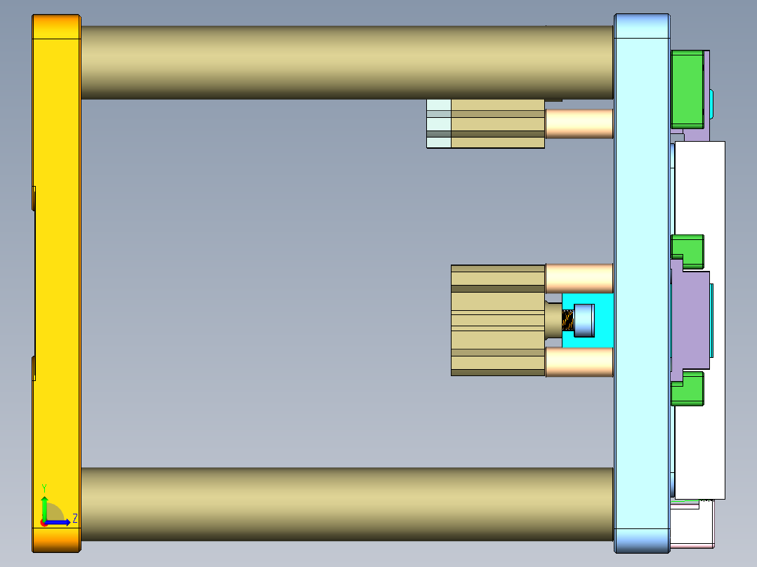 VT306-笔记本CNC工装夹具三维模型CNC1左视图