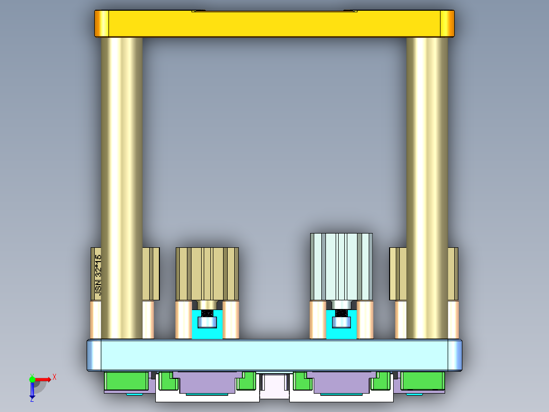 VT306-笔记本CNC工装夹具三维模型CNC1俯视图