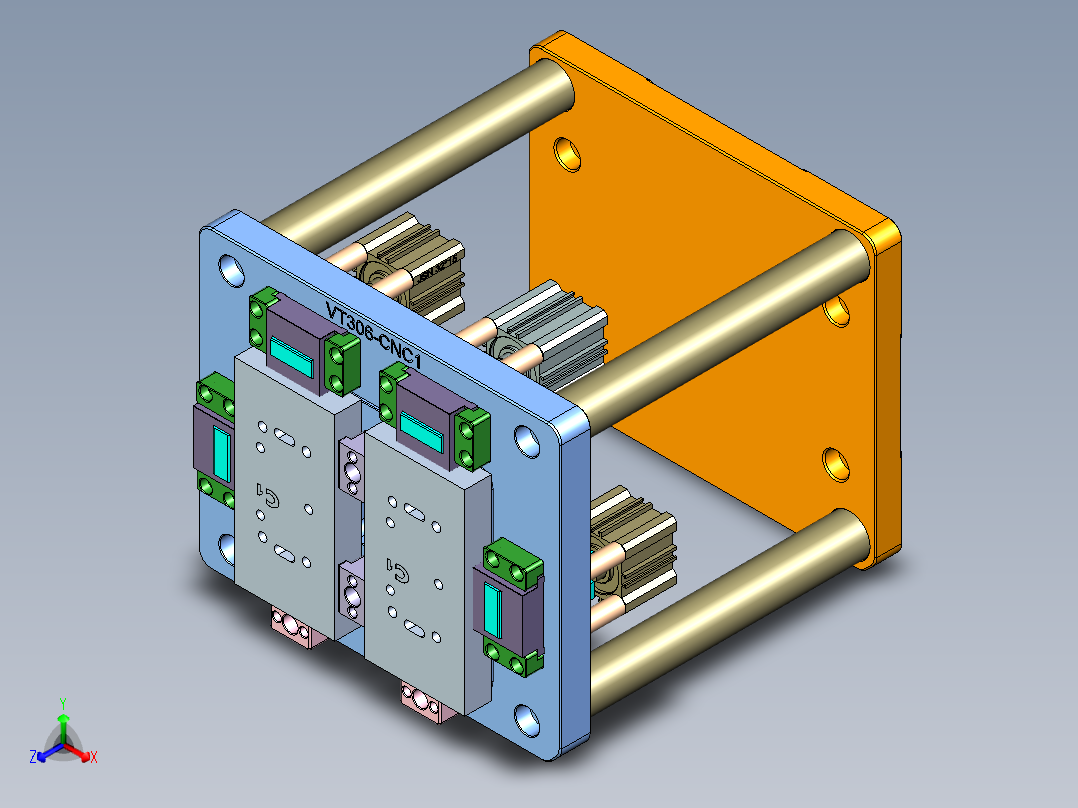 VT306-笔记本CNC工装夹具三维模型CNC1正等轴测图