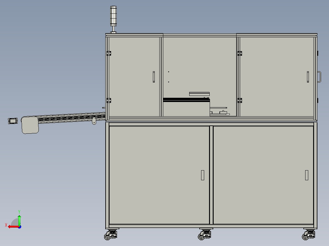 塑料产品自动下料冲切step后视图