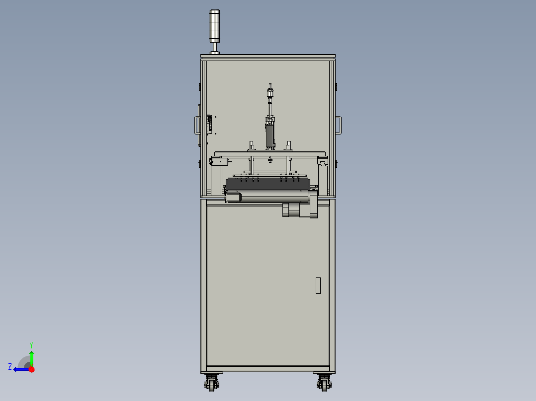 塑料产品自动下料冲切step右视图
