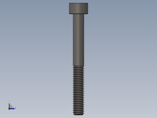 Screw_DIN_912_M5x45_A2.SLDPRT公制内六角螺钉左视缩略图