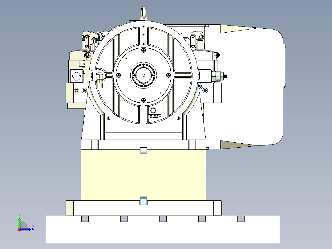 铝铸件液压四轴夹具左视图