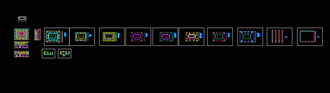 笔记本C面金属外壳制造切角冲孔模具设计图