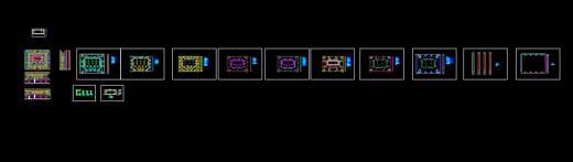 笔记本C面金属外壳制造切角冲孔模具设计图缩略图