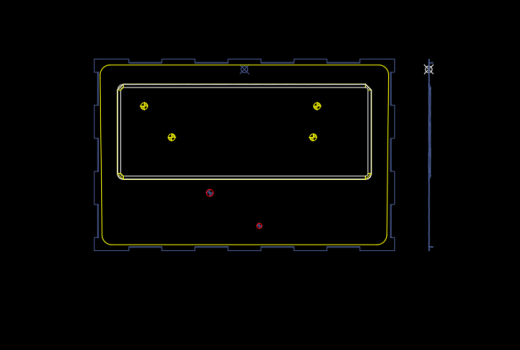笔记本C面金属外壳制造切角冲孔模具设计图缩略图