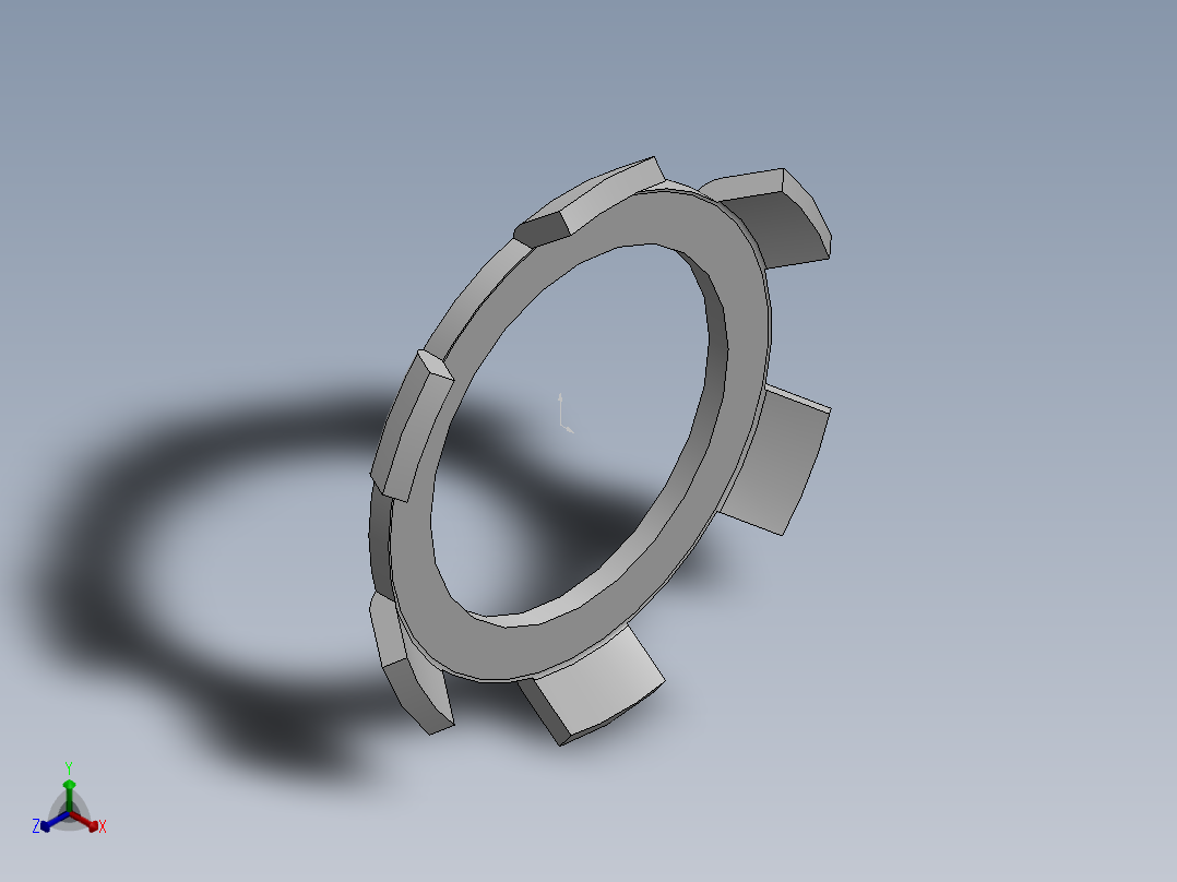 锁母垫片正等轴测图