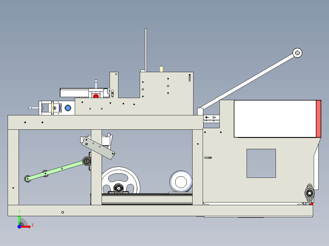 自动绕卷机前视图