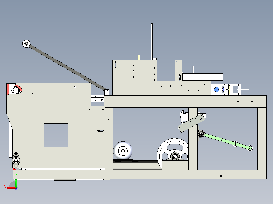 自动绕卷机后视图