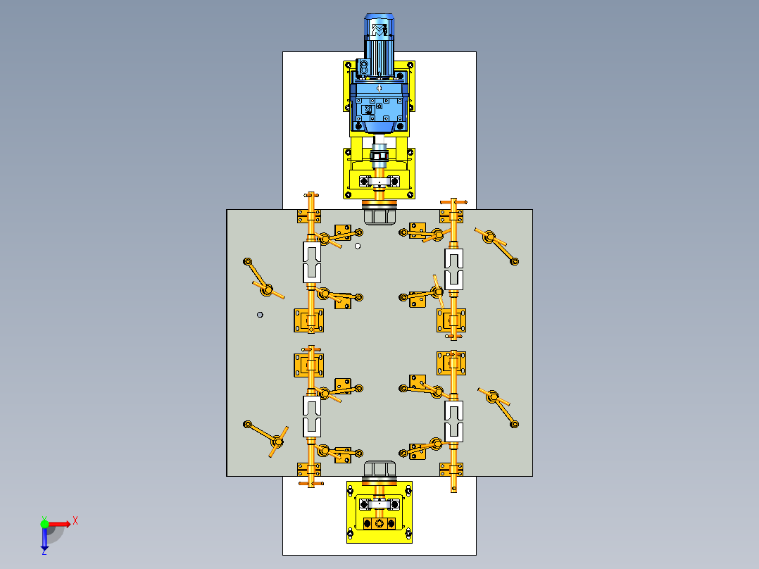 焊接变位机俯视图