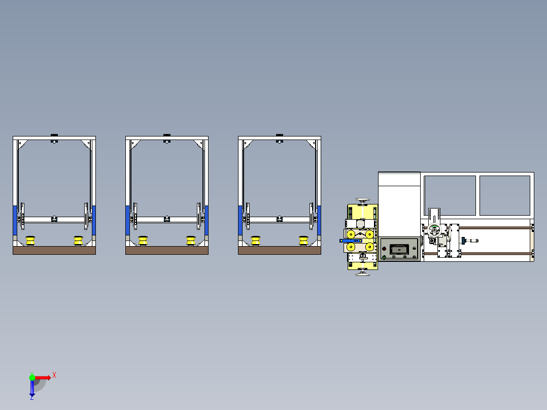 管材激光下料机俯视图