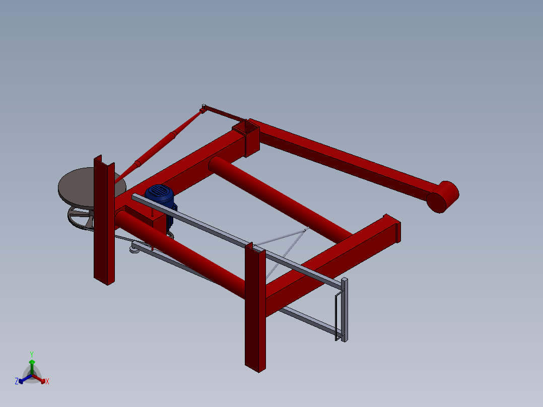 动力锤正等轴测图