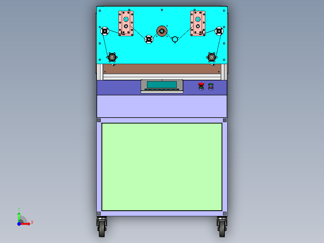 纸带张力控制机前视图