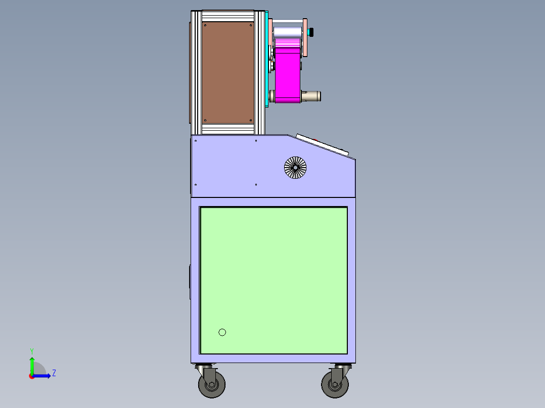 纸带张力控制机左视图