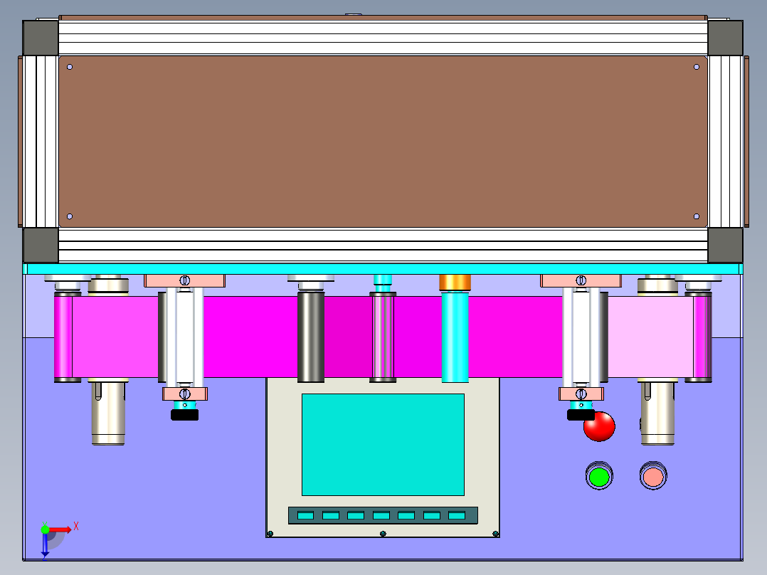纸带张力控制机俯视图