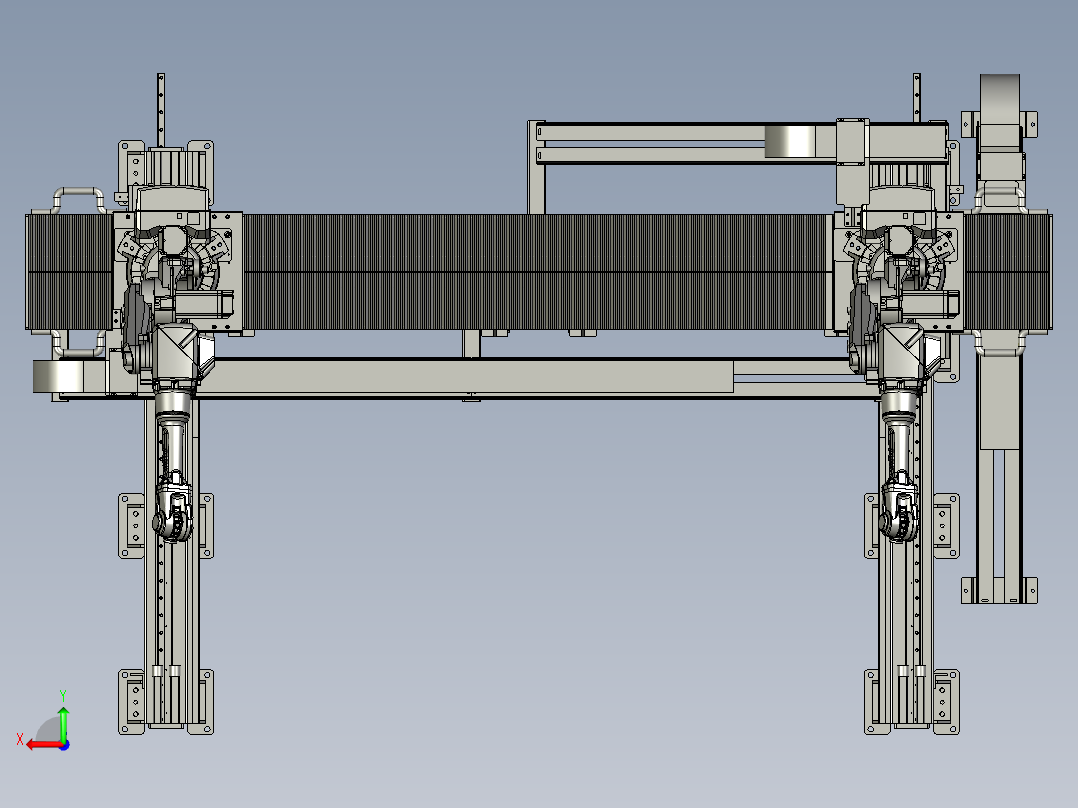 高精度机器人自动化移动系统后视图