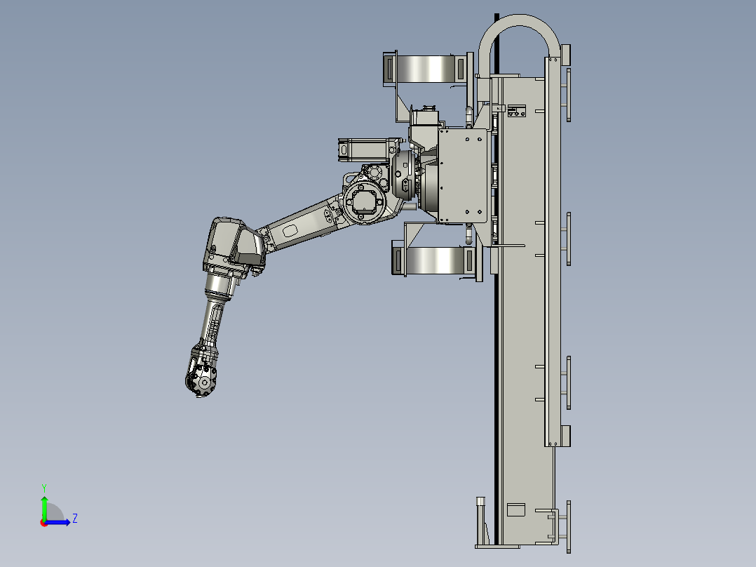 高精度机器人自动化移动系统左视图