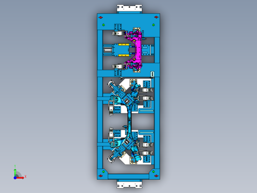 副车架上部钣金单件焊接治具前视缩略图