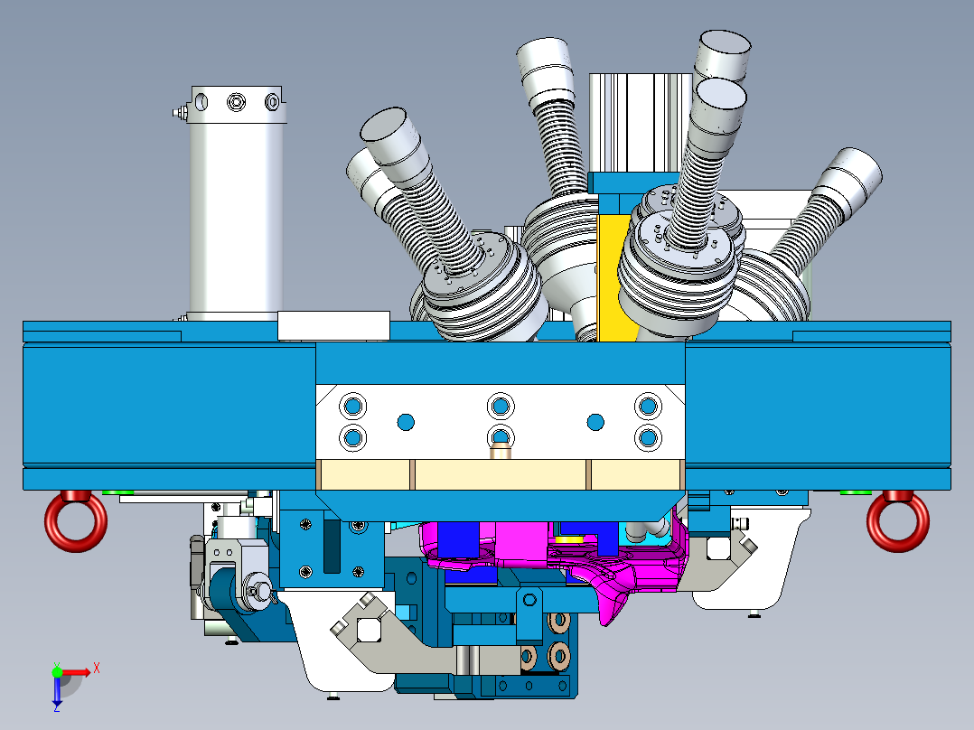 副车架上部钣金单件焊接治具俯视图