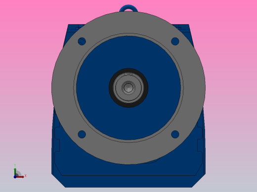 RF97法兰轴伸式安装斜齿轮减速机RF97-Y0.75-4P-80-M1-0°-Φ350前视缩略图
