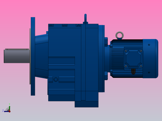 RF97法兰轴伸式安装斜齿轮减速机RF97-Y0.75-4P-80-M1-0°-Φ350右视缩略图