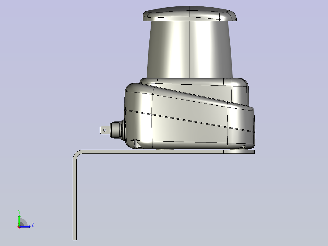 二维码LiDAR激光传感器左视图