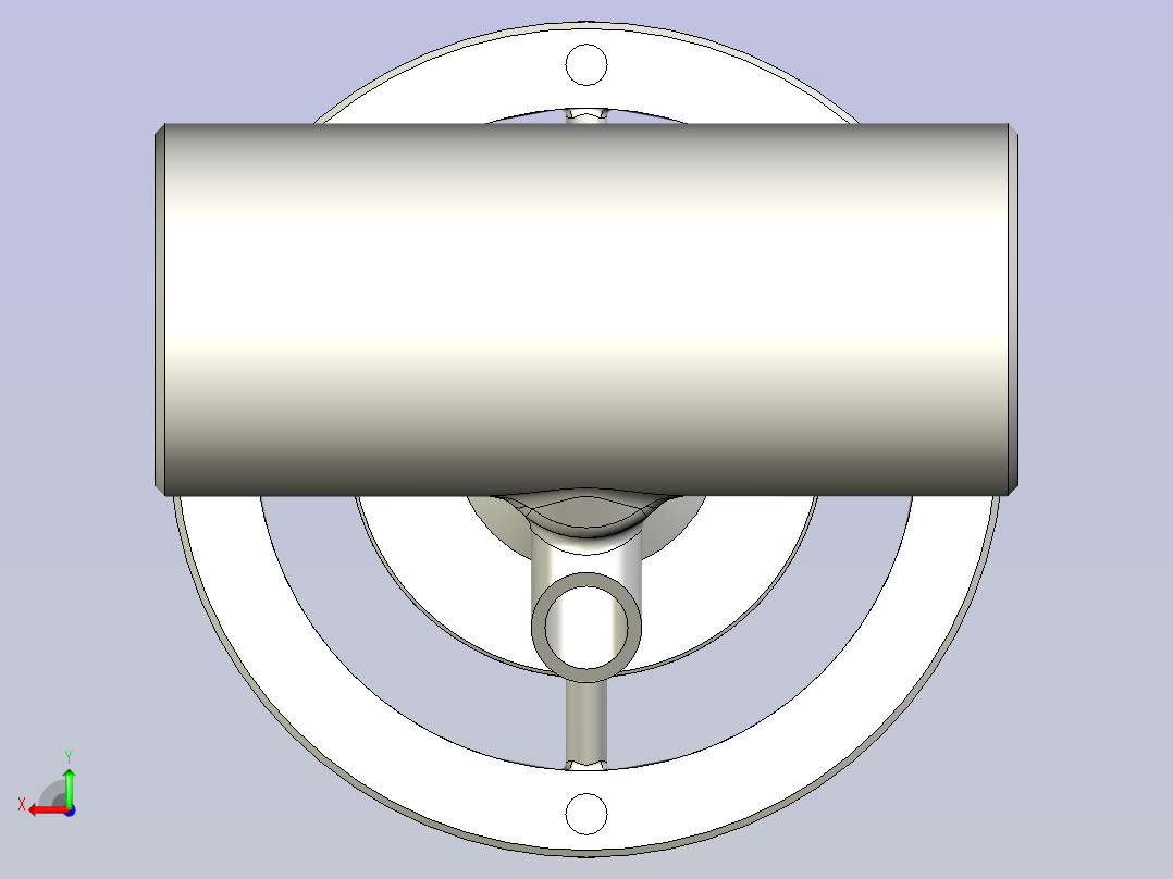 管道排料取样阀后视图