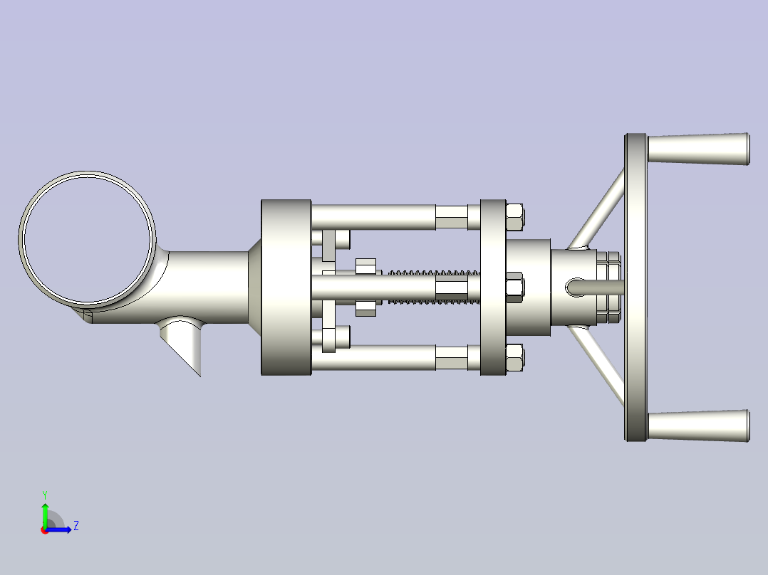 管道排料取样阀左视图