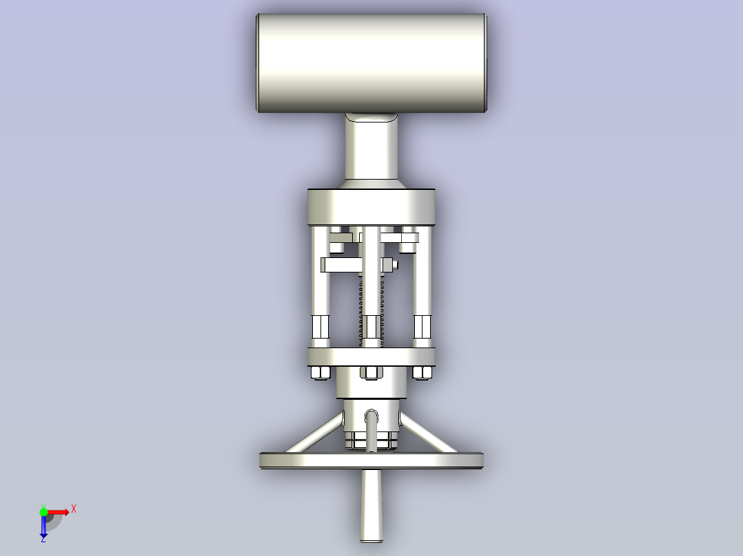 管道排料取样阀俯视图