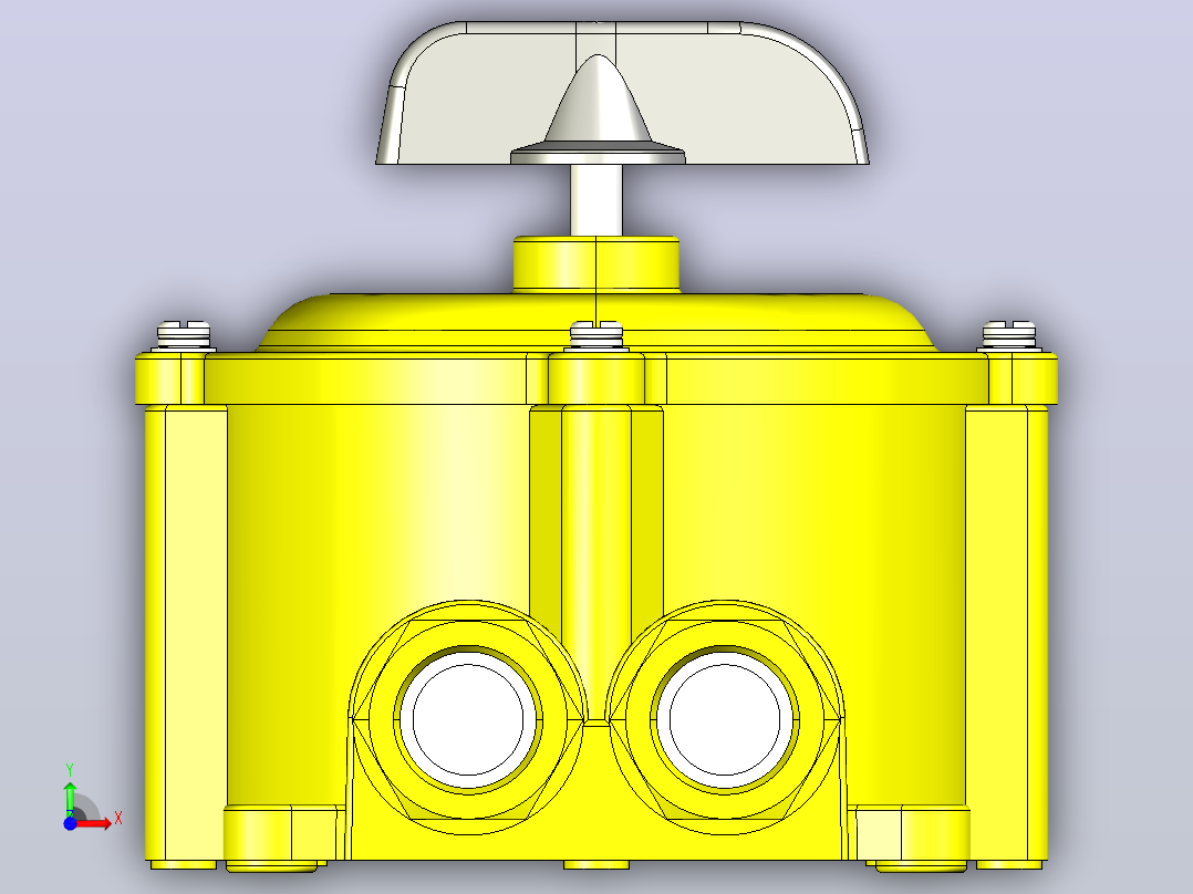 HZ10-25M_3组合开关三维模型202012前视图