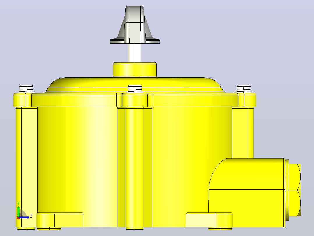 HZ10-25M_3组合开关三维模型202012左视图