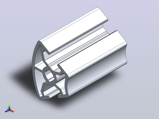 30X60 BR铝型材弯曲至60°的BR 8mm槽轮廓正等轴测缩略图