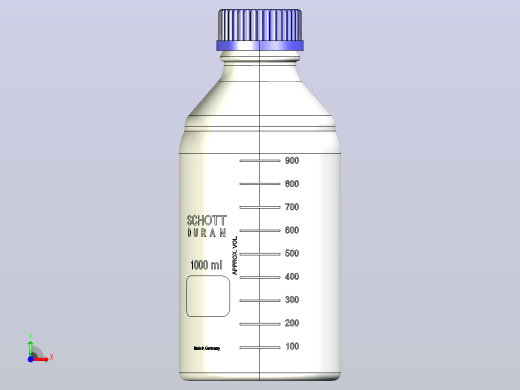 肖特杜兰实验室瓶1lGL45前视缩略图