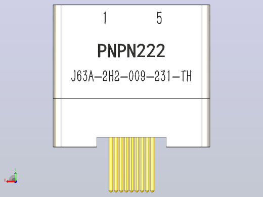 J63A系列微型螺纹紧固垂直安装PCB连接器，插座后视缩略图