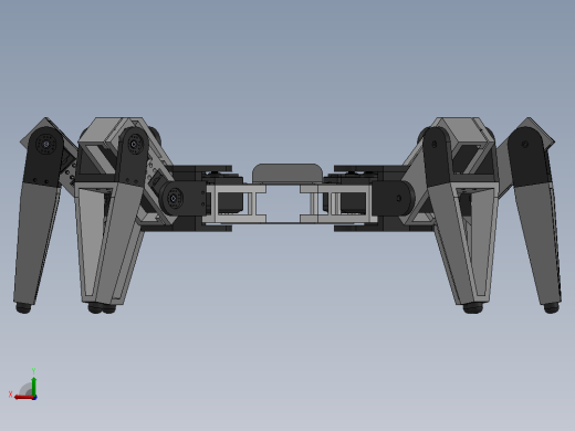 HEXBOT V1.1六足机器人简易结构后视缩略图