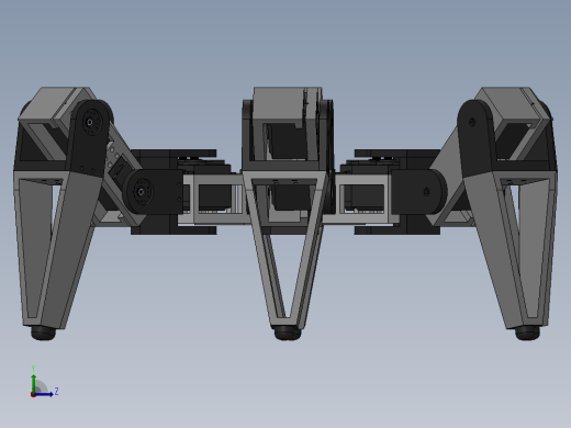 HEXBOT V1.1六足机器人简易结构左视缩略图