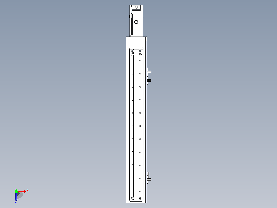 ATH6-BC-300-100W伺服电机 ATH6 螺杆驱动 直线滑台模组俯视图