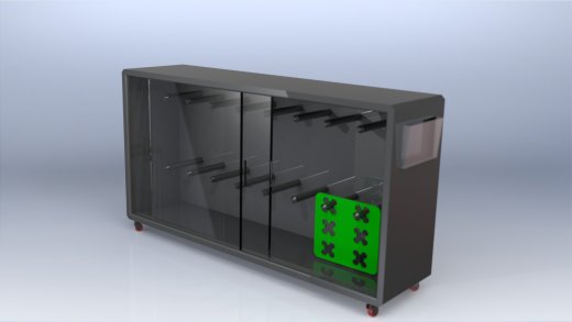 8英尺x 4英尺x 2英尺(8英尺x 4英尺x 2英尺)工业机柜，用于存放金属载体缩略图