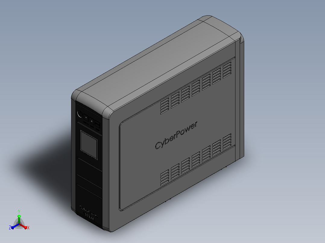 储能设备 储能柜Ups 1500va 1000w --sw正等轴测图