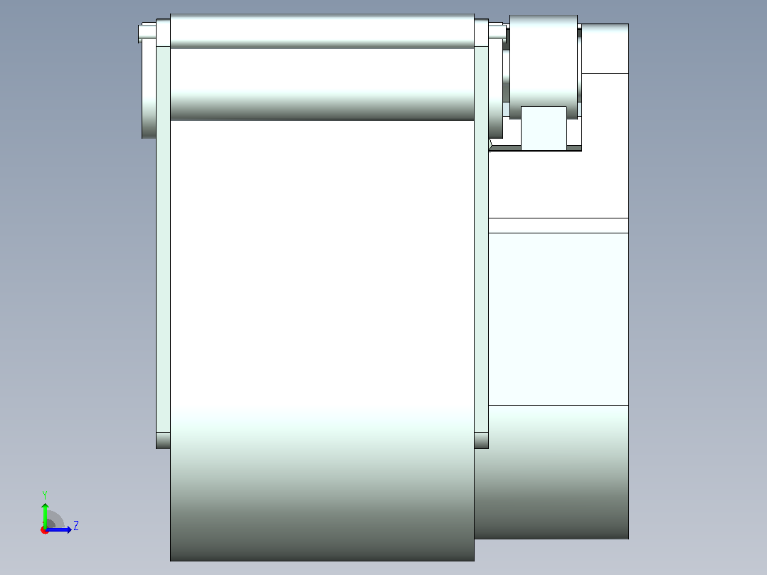 YMEJ315-EGR-C1 YM动力辊过渡尾部装置左视图