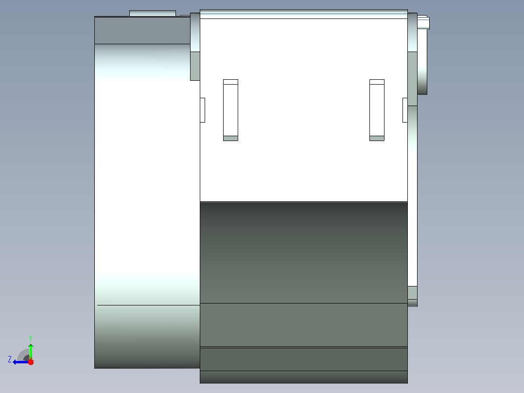 YMEJ315-EGR-C1 YM动力辊过渡尾部装置右视图