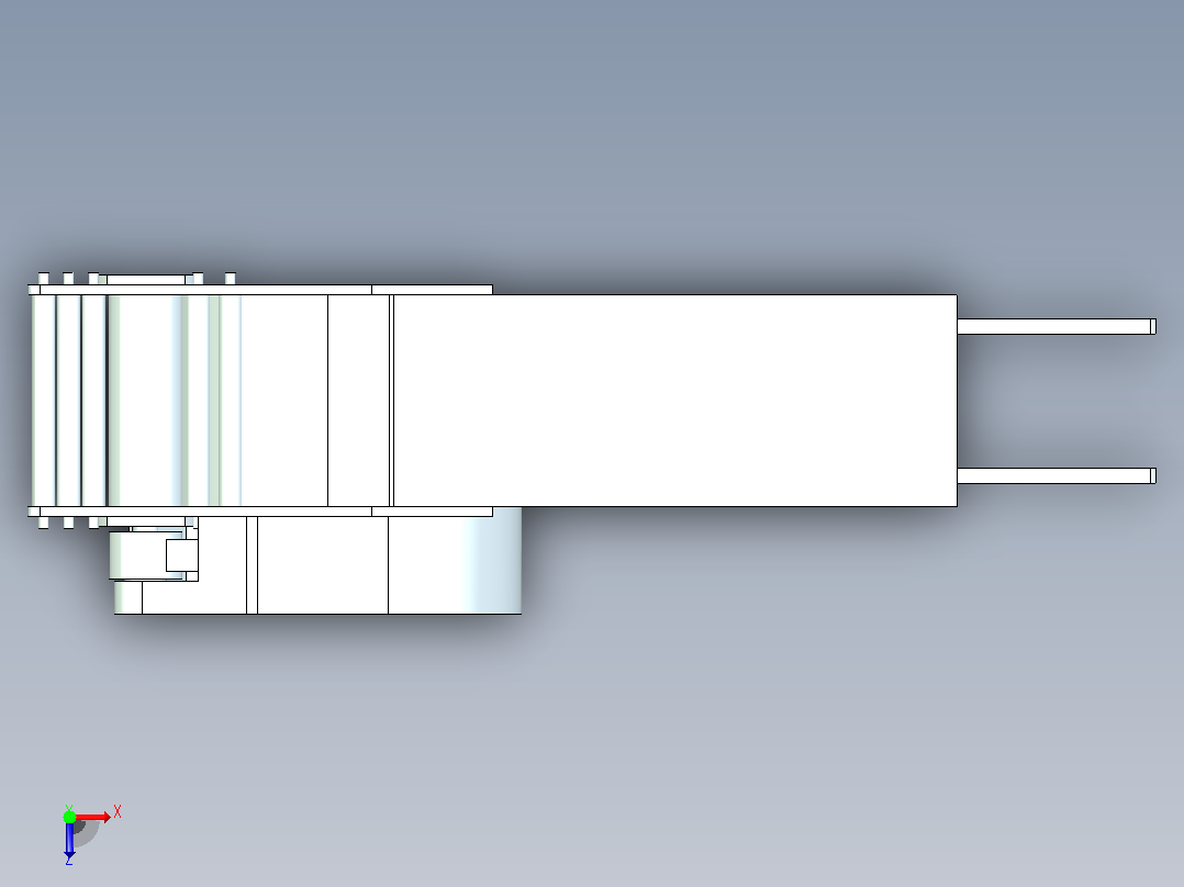 YMEJ315-EGR-C1 YM动力辊过渡尾部装置俯视图