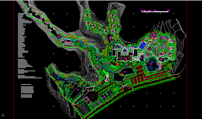 农家乐等18套生态农业观光度假区景观规划设计平面图纸CAD图纸